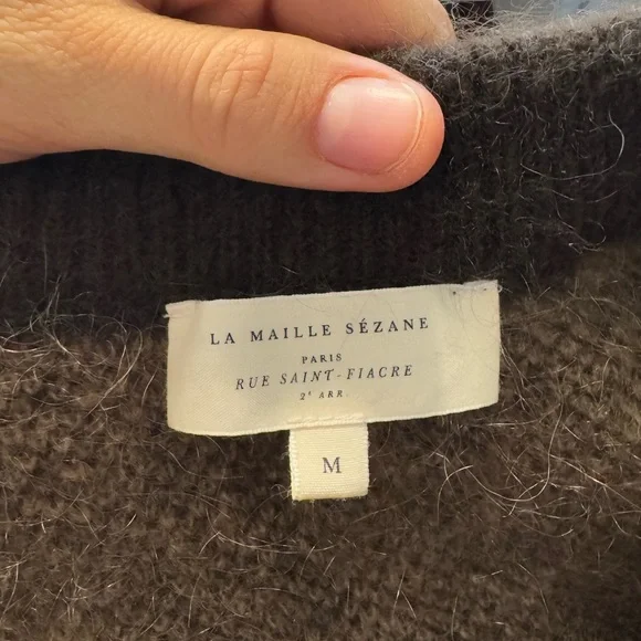 Sezane Animal Print Cardigan in Brown and Black - Picture 2 of 4